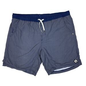 Vuori Blue Striped Athletic Shorts